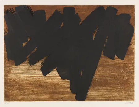 蚀刻飞尘法 Soulages - Eau-forte V 