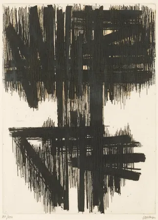蚀刻版画 Soulages - Eau-forte VI