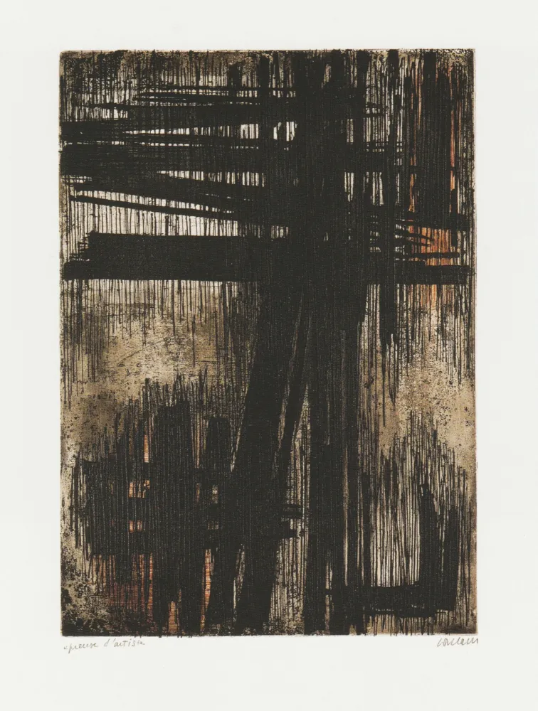 版画 Soulages - Eau-Forte VII
