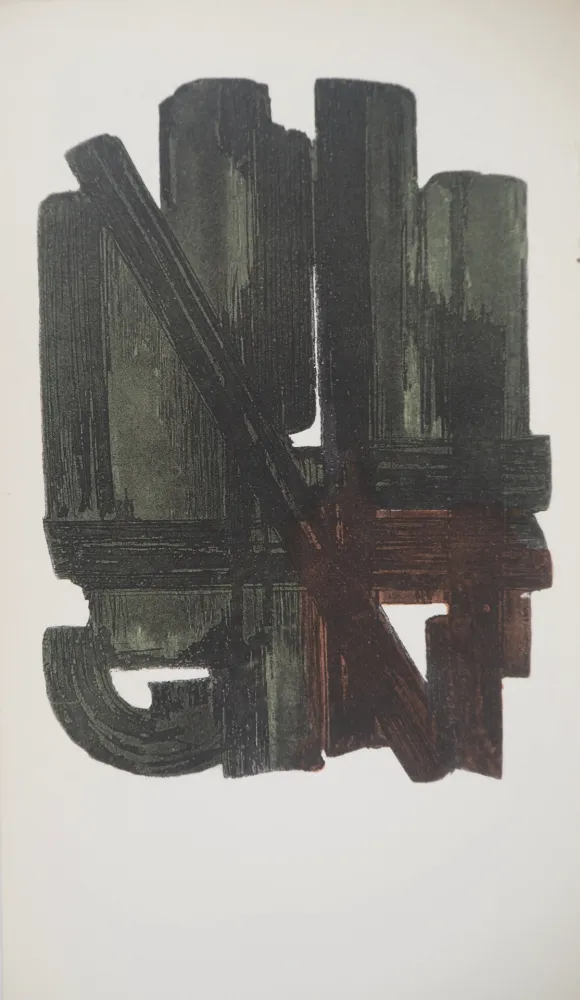石版画 Soulages - Eau Forte VIII