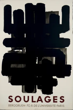 石版画 Soulages - Galerie Berggruen, 1958 - Deluxe edition!