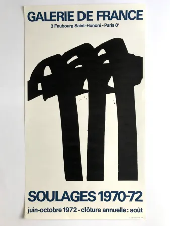 海报 Soulages - Galerie de France