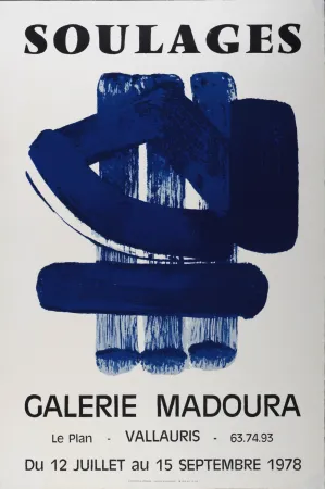 石版画 Soulages - Galerie Madoura 1978 - Very scarce!