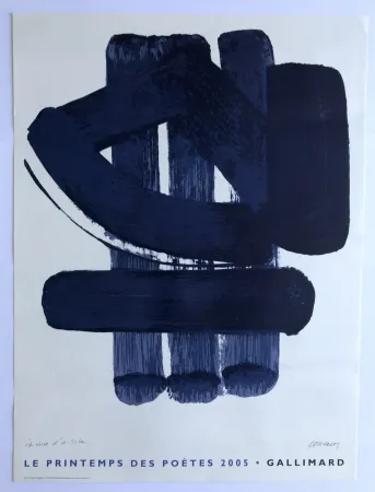 胶版印刷 Soulages - Le Printemps des poètes - Gallimard