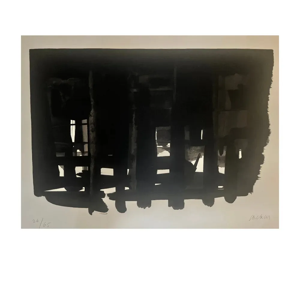 石版画 Soulages - Lithographie 16, 1964