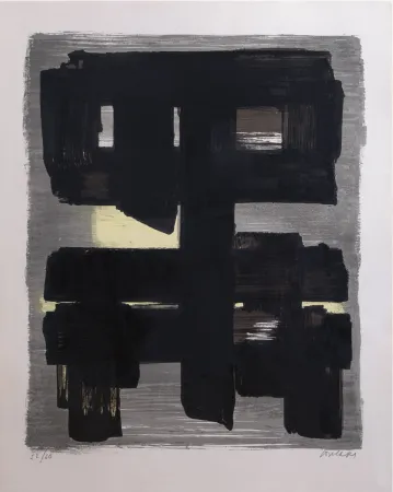 石版画 Soulages - Lithographie n°1