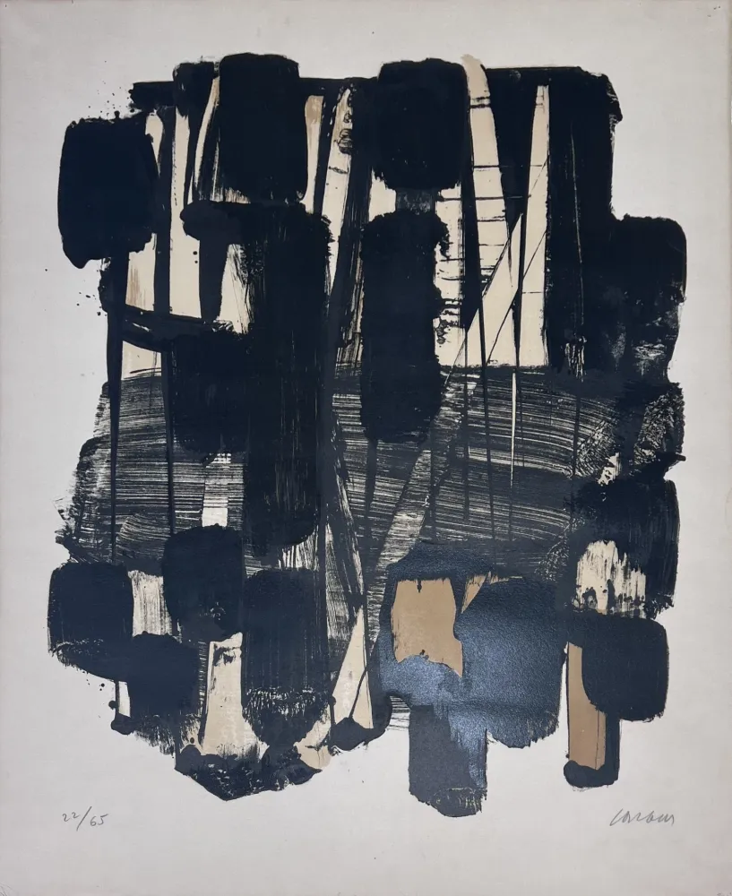 石版画 Soulages - Lithographie n°11 