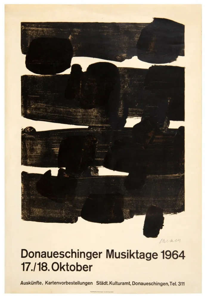 石版画 Soulages - Lithographie n°12, 1964. Signée. 