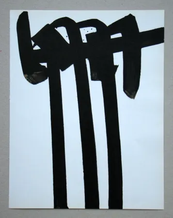 石版画 Soulages - Lithographie  n°28