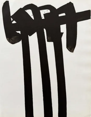 石版画 Soulages - Lithographie n°28, 1970