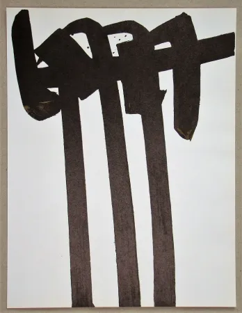 石版画 Soulages - Lithographie N°28