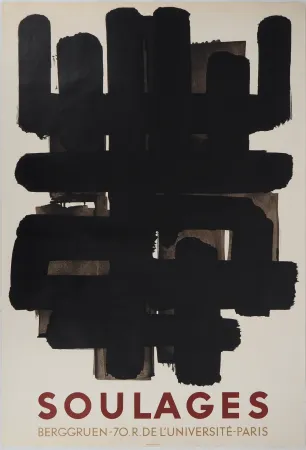 石版画 Soulages - Lithographie n°3