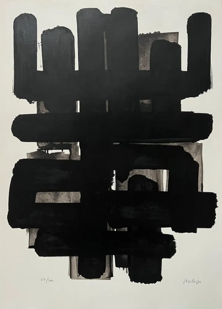 石版画 Soulages - Lithographie n°3 