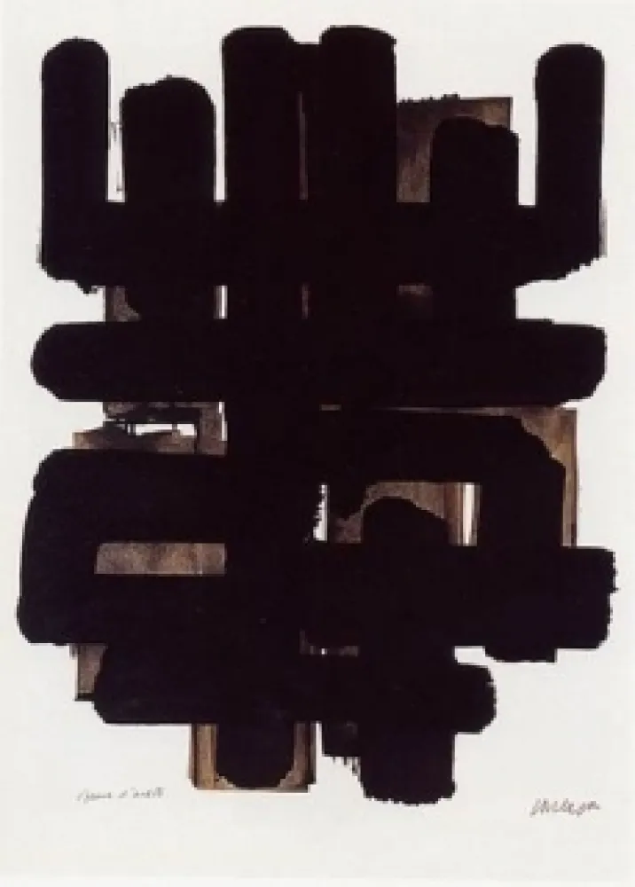 石版画 Soulages - Lithographie n°3