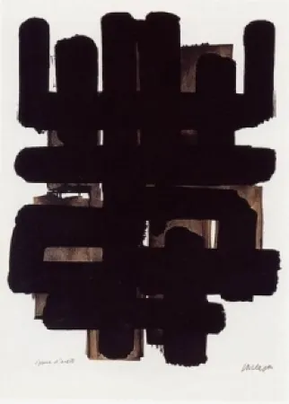 石版画 Soulages - Lithographie n°3