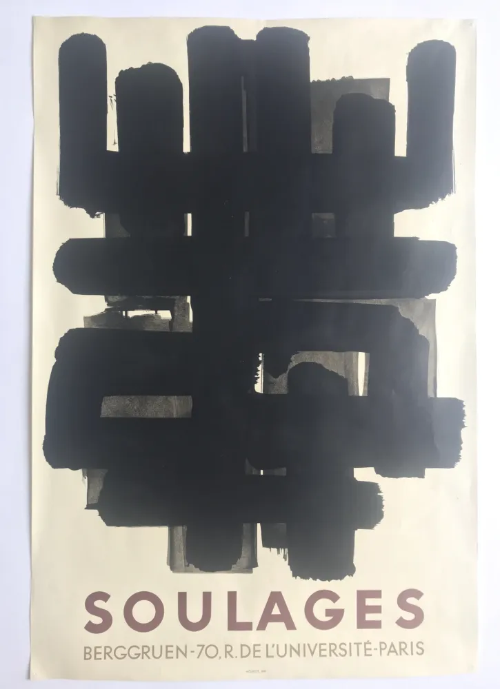 石版画 Soulages - Lithographie n°3 / Galerie Berggruen
