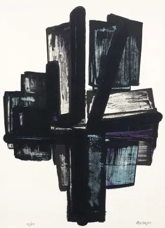 石版画 Soulages - Lithographie n°4