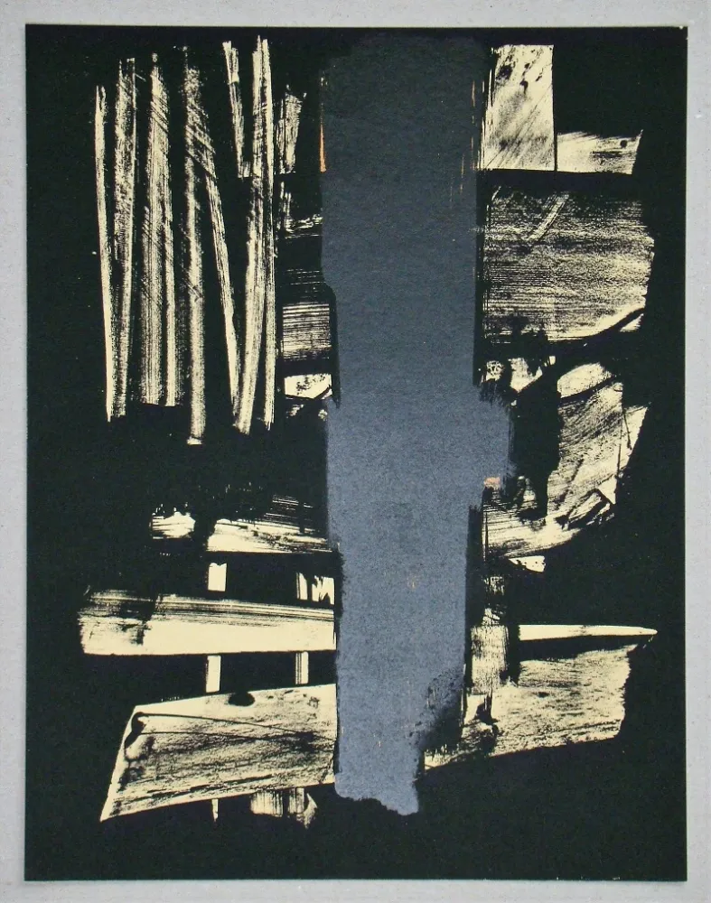 石版画 Soulages - Lithographie N°9