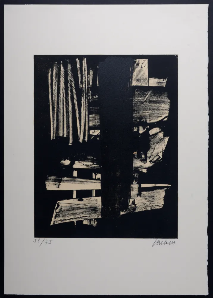 石版画 Soulages - Lithographie N°9 