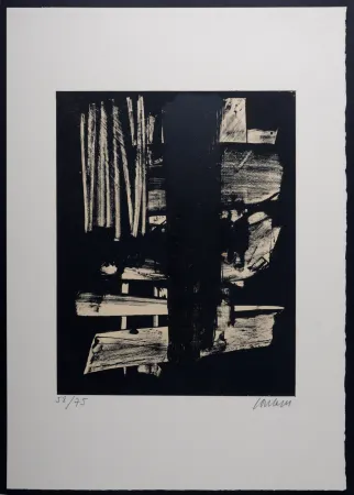 石版画 Soulages - Lithographie N°9 