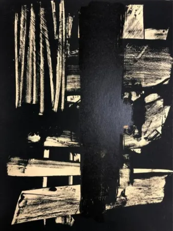 石版画 Soulages - Lithographie n°9