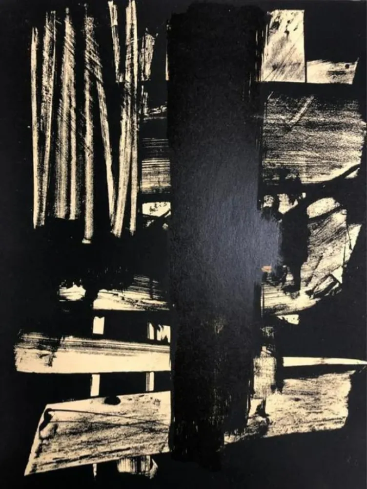 石版画 Soulages - Lithographie n°9