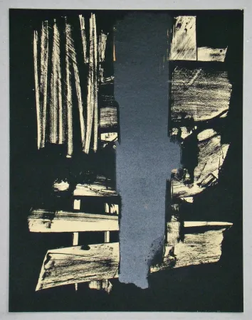 石版画 Soulages - Lithographie N°9