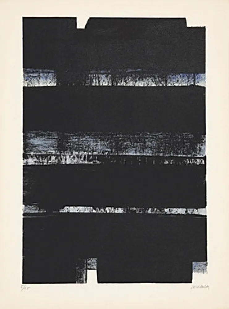 石版画 Soulages - Lithographie No. 32a