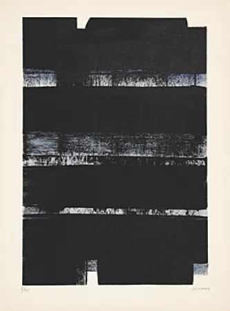 石版画 Soulages - Lithographie No. 32a