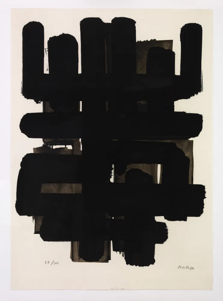 石版画 Soulages - Lithographie originale 3