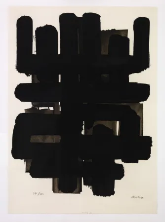 石版画 Soulages - Lithographie originale 3