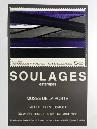 海报 Soulages - Musée de la Poste