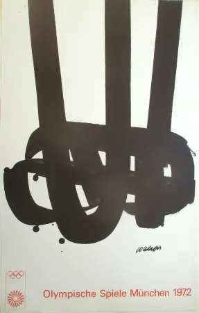 石版画 Soulages - OL 1972. Original colourlithograph