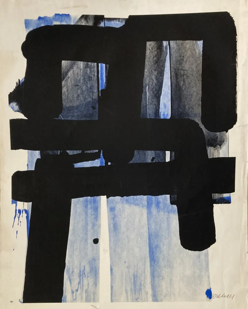 丝网印刷 Soulages - Sérigraphie 2 - 1973