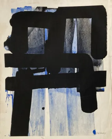 丝网印刷 Soulages - Sérigraphie 2 - 1973