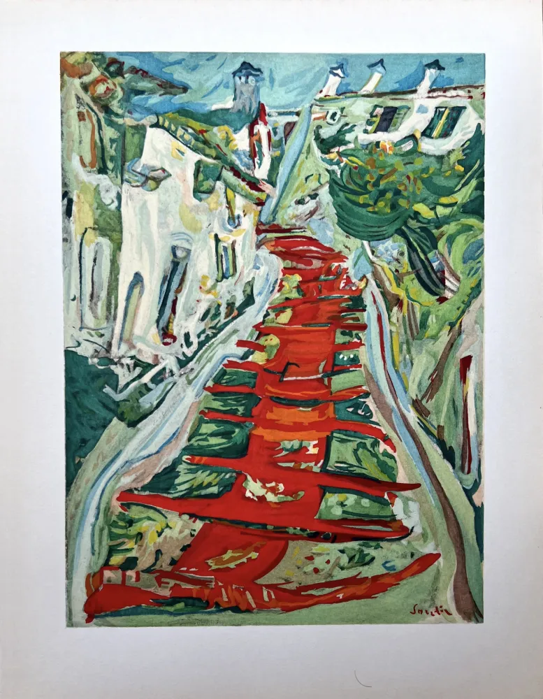 镂版印刷 Soutine - L'ESCALIER ROUGE (1923-1924)