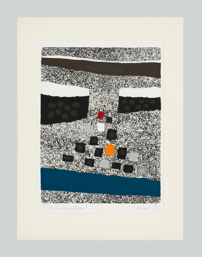 油毡版画 Spacal - Cimitero partigiano