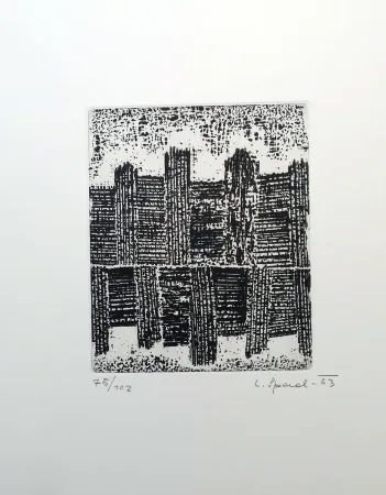 蚀刻版画 Spacal - Città allo specchio
