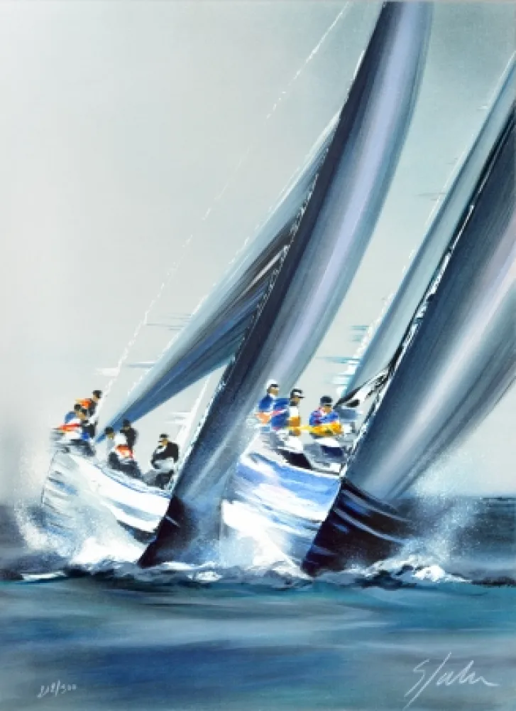 石版画 Spahn - Coupe de l’America - Valence