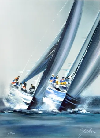 石版画 Spahn - Coupe de l’America - Valence