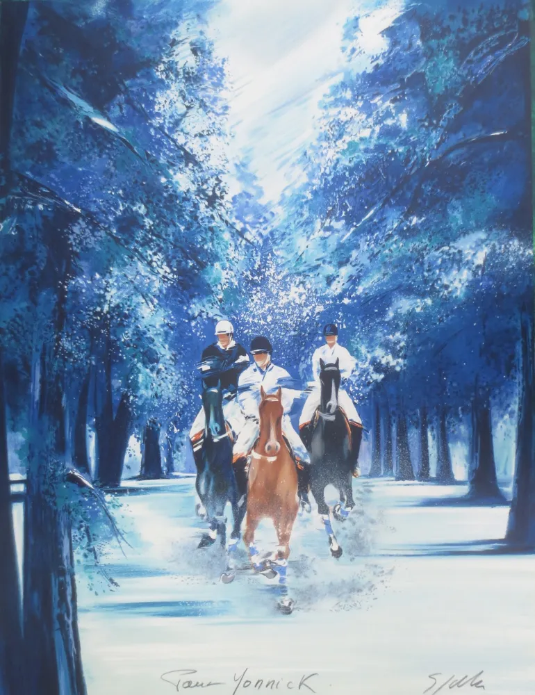 石版画 Spahn - Forêt bleue