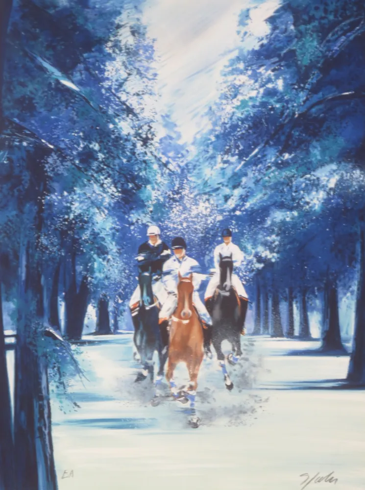 石版画 Spahn - Forêt bleue