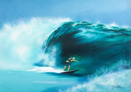 石版画 Spahn - La Vague