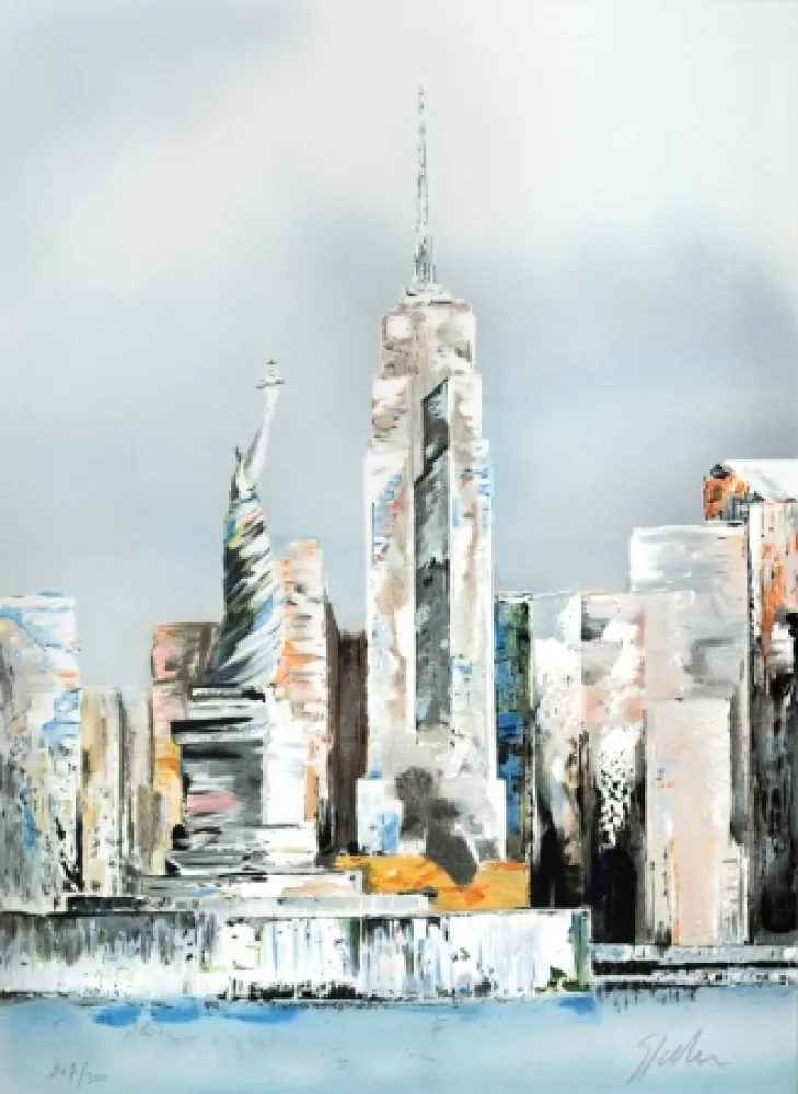 石版画 Spahn - Manhattan