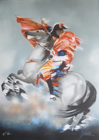 石版画 Spahn - Napoleon bonaparte