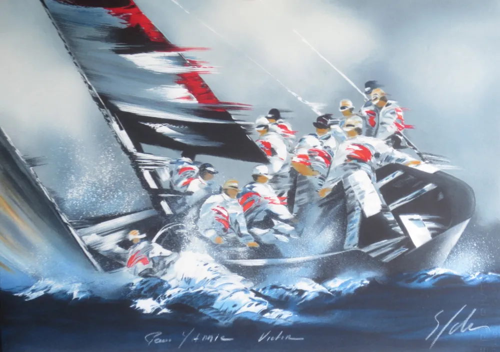 石版画 Spahn - Voile grise