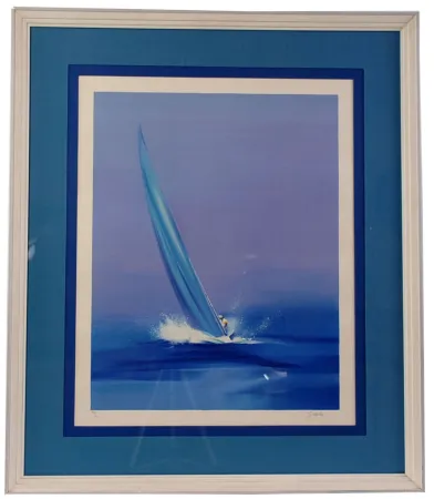 石版画 Spahn - Voile mauve