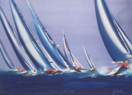 石版画 Spahn - Voile mauve