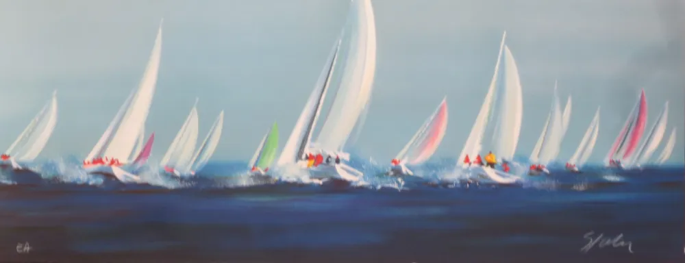 石版画 Spahn - Voile panoramique