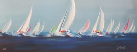 石版画 Spahn - Voile panoramique